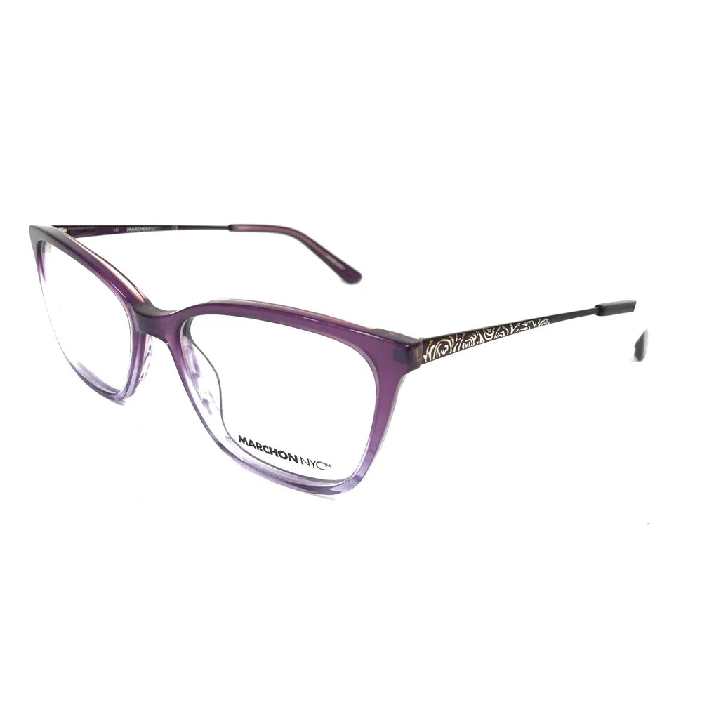Marchon NYC Eyeglasses Frames M-5017 524 Purple Gradient Cat Eye 54-17-140